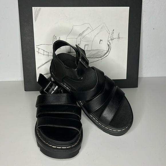 Sincerly Jules Shoes - Sincerely Jules Model Daring Black Chunky Platform Sandals Women's Size 6 M